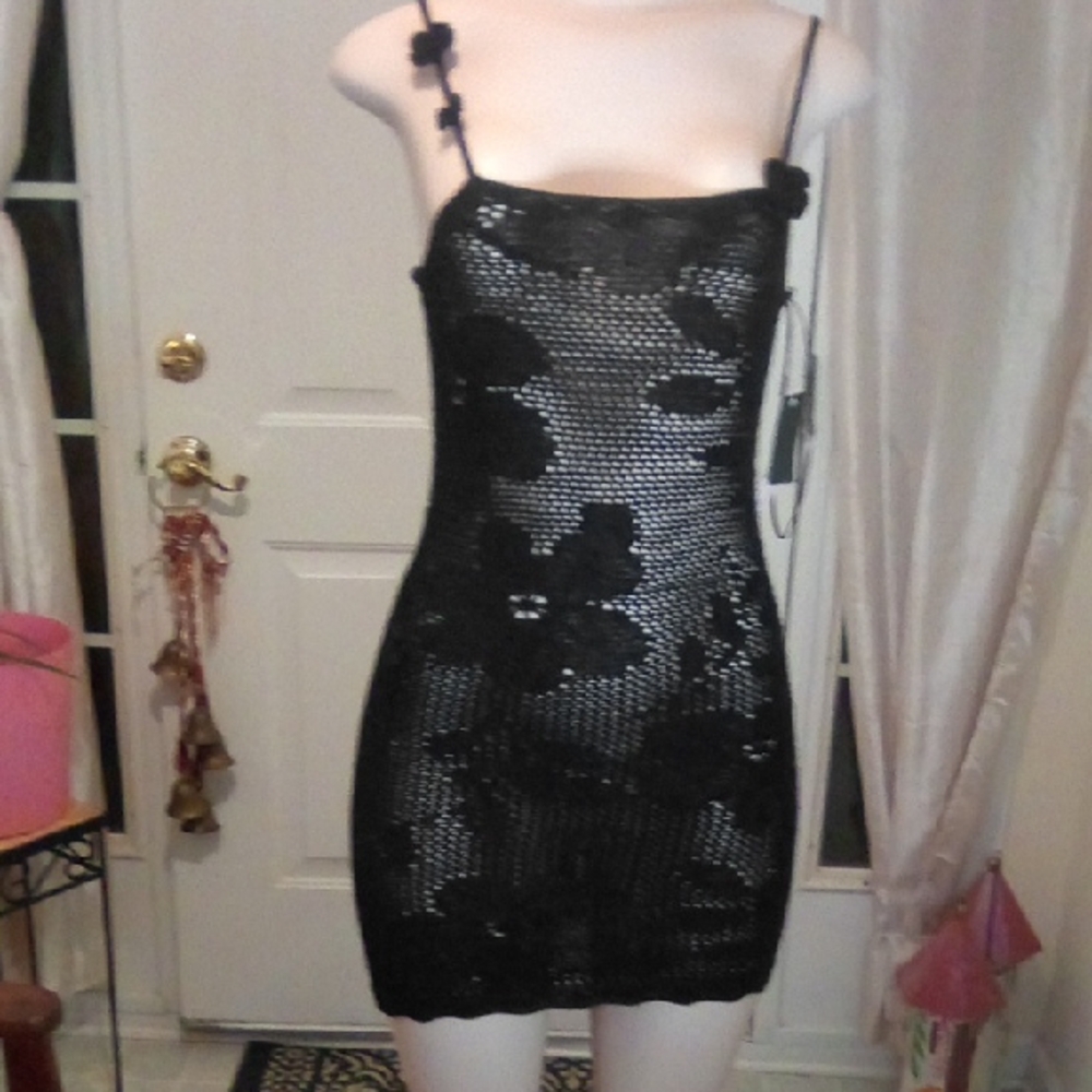 Wild Fable Black Knit Mini Dress Size XXS